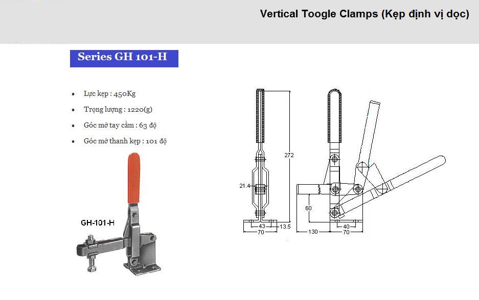 thông số kỹ thuật kẹp định vị GH-101-H