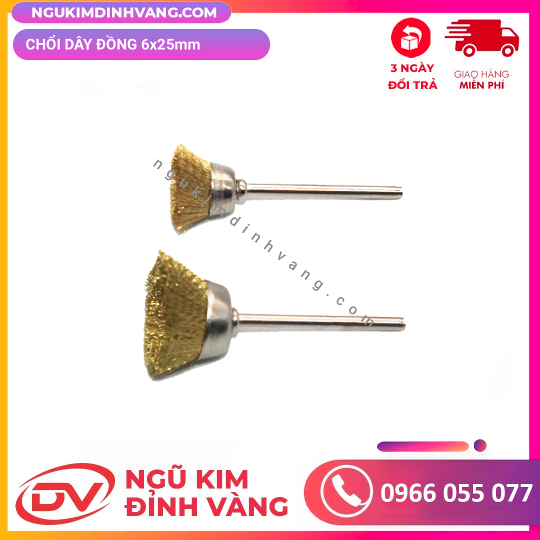 Chổi dây đồng 6x25mm