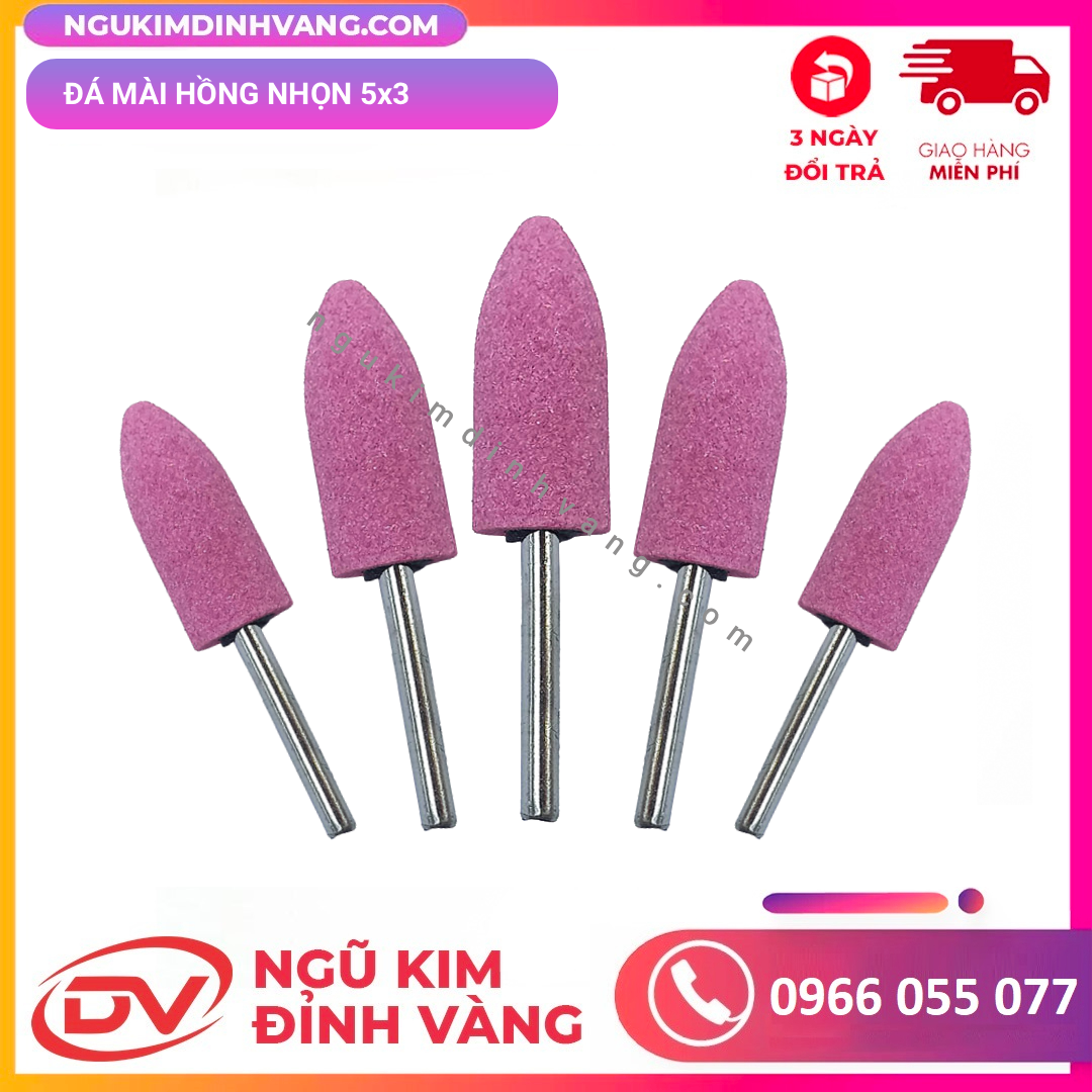 Đá mài hồng nhọn 5x3