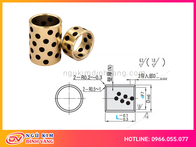 cấu tạo bạc lót đồng tự bôi trơn